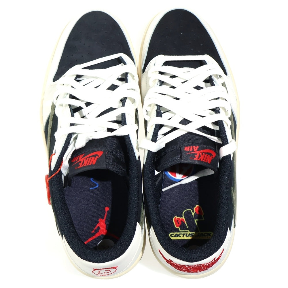 NIKE(ナイキ) ×TRAVIS SCOTT WMNS AIR JORDAN 1 LOW OG Medium Olive DZ4137-106 ×トラヴィススコット ウィメンズ エアジョーダン1 ローカットスニーカー US11.5/28.5cm レディース