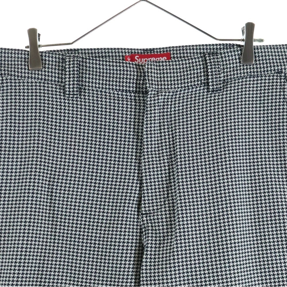 SUPREME(シュプリーム) 25SS Work Pant White Houndstooth 千鳥格子 ワーク パンツ ブラック/ホワイト