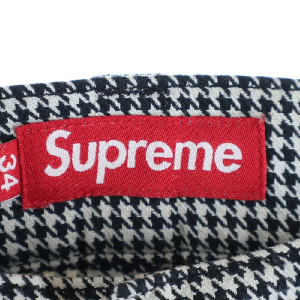 SUPREME(シュプリーム) 25SS Work Pant White Houndstooth 千鳥格子 ワーク パンツ ブラック/ホワイト