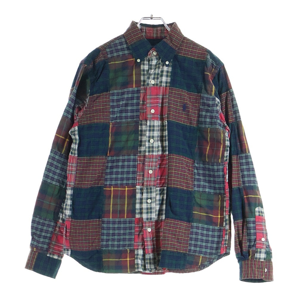 RALPH LAUREN(ラルフローレン) ドッキング パッチワーク チェック柄 長袖シャツ マルチカラー