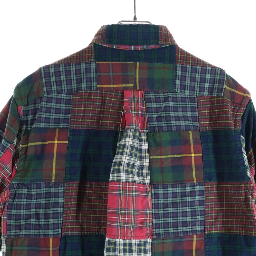 RALPH LAUREN(ラルフローレン) ドッキング パッチワーク チェック柄 長袖シャツ マルチカラー