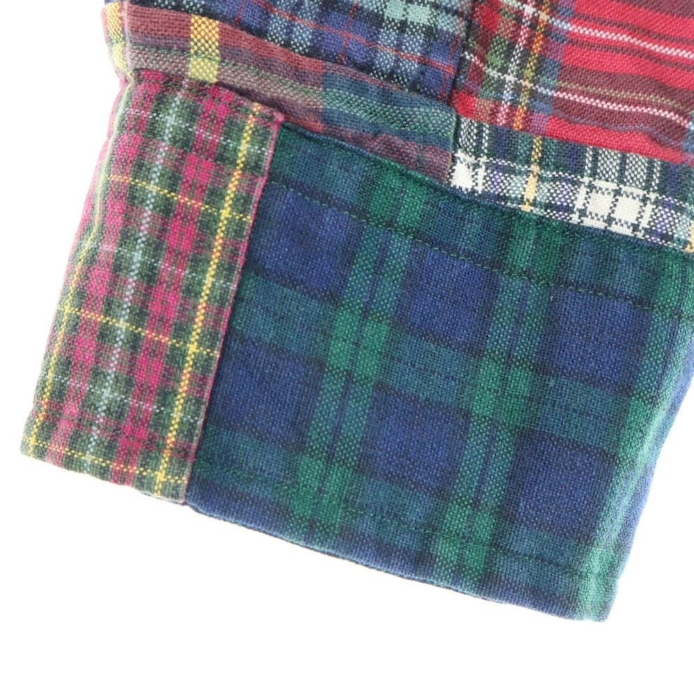 RALPH LAUREN(ラルフローレン) ドッキング パッチワーク チェック柄 長袖シャツ マルチカラー
