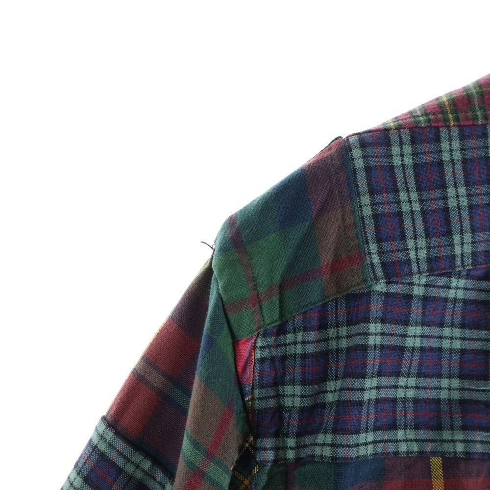 RALPH LAUREN(ラルフローレン) ドッキング パッチワーク チェック柄 長袖シャツ マルチカラー