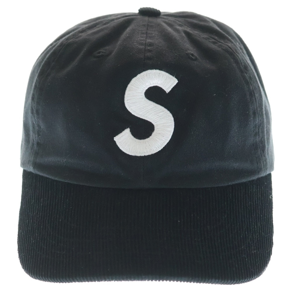 SUPREME(シュプリーム) 24SS 2-Tone S Logo 6-Panel 2トーン Sロゴ6パネル ロゴ刺繍キャップ 帽子 ブラック