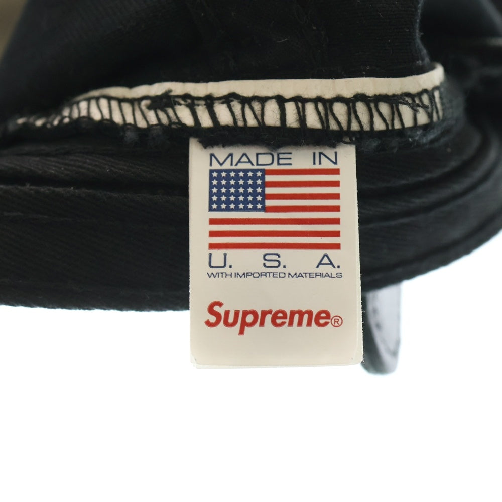 SUPREME(シュプリーム) 24SS 2-Tone S Logo 6-Panel 2トーン Sロゴ6パネル ロゴ刺繍キャップ 帽子 ブラック