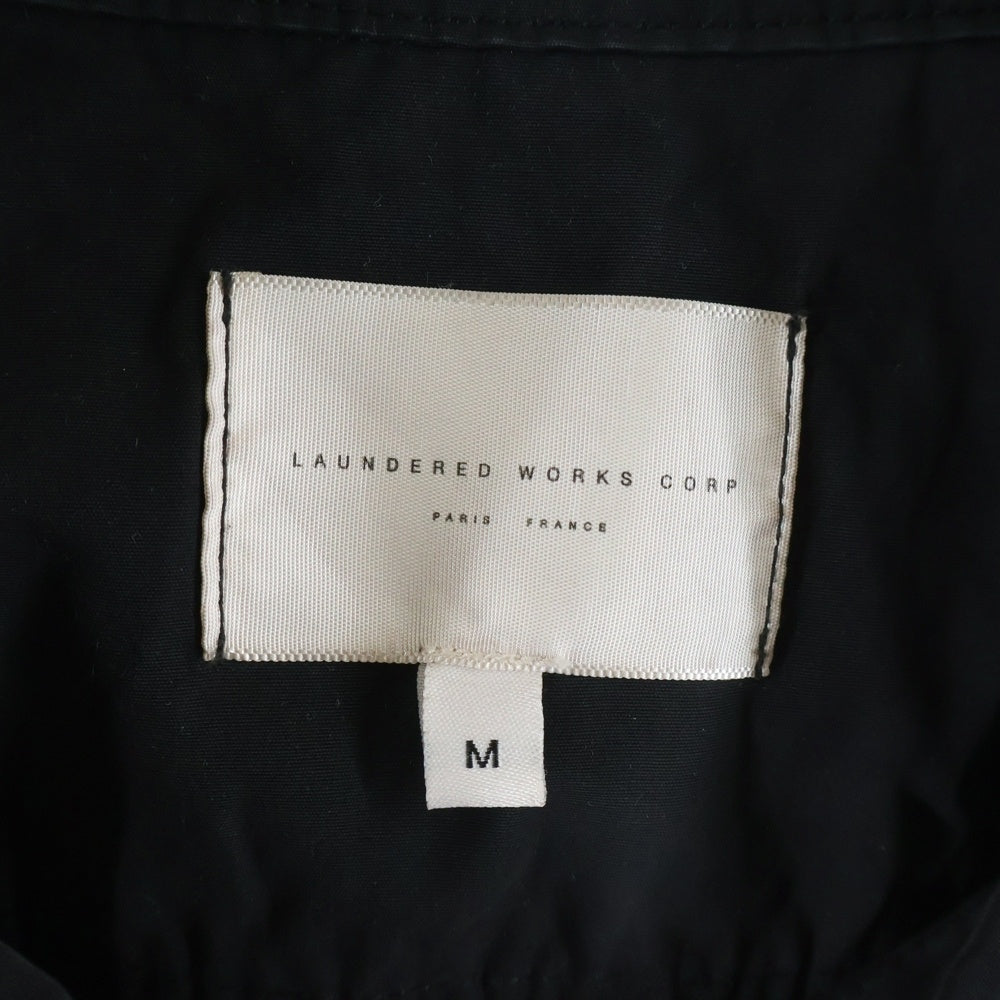 LAUNDERED WORKS CORP(ランダード ワークス コープ) スカルボタン ナイロン 長袖シャツ ブラック