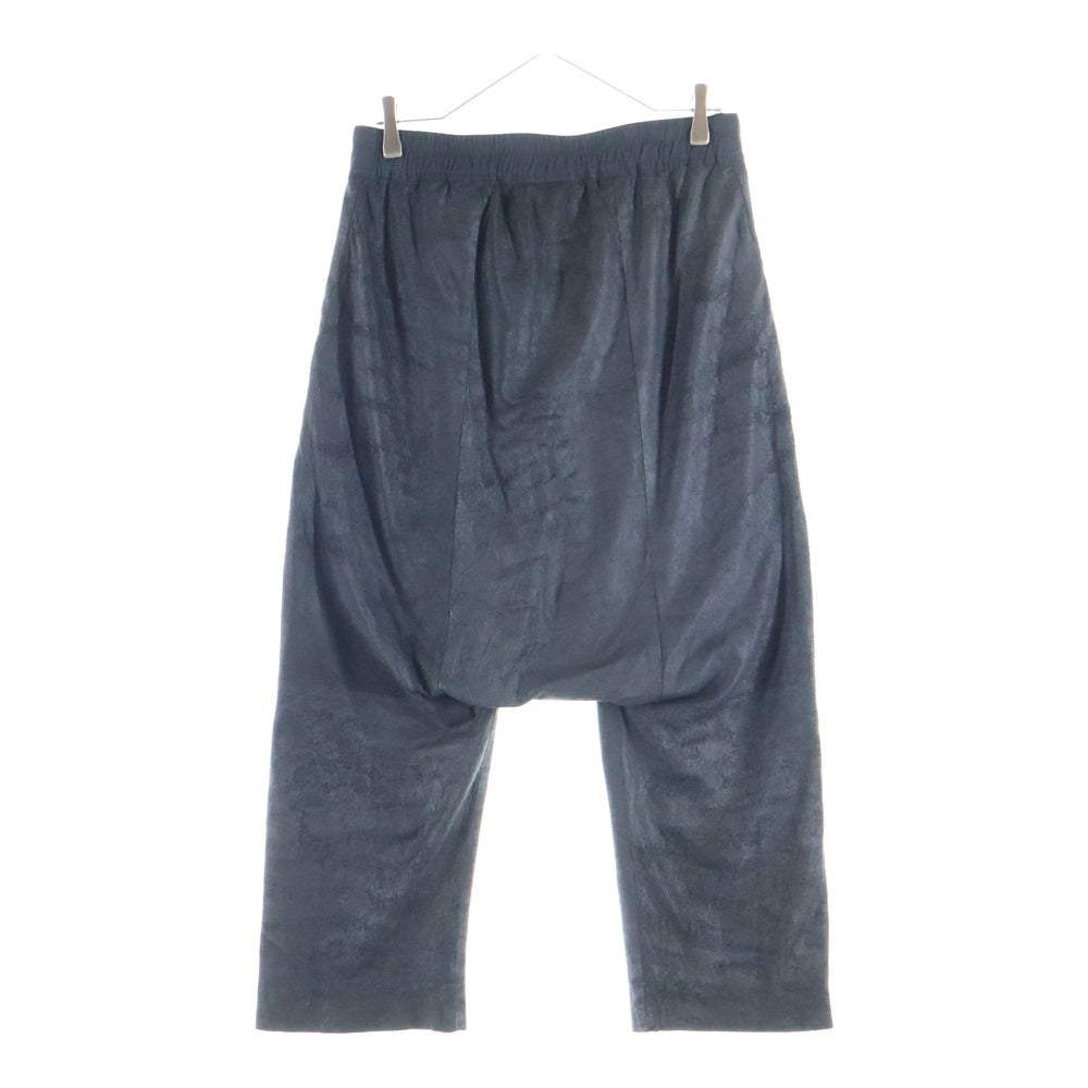 Rick Owens(リックオウエンス) 14AW MOODY Leather Cropped Pants MOODY期 レザークロップドパンツ ドローストリングラムレザーサルエルパンツ レディース RP14F6308-LB ブラック
