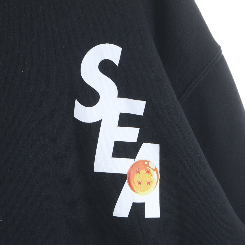 WIND AND SEA(ウィンダンシー) DRAGON BALL PRINT HOODIE ドラゴンボール ロゴプリント プルオーバースウェットパーカー ブラック WDS-C-DB-23-Q1-09