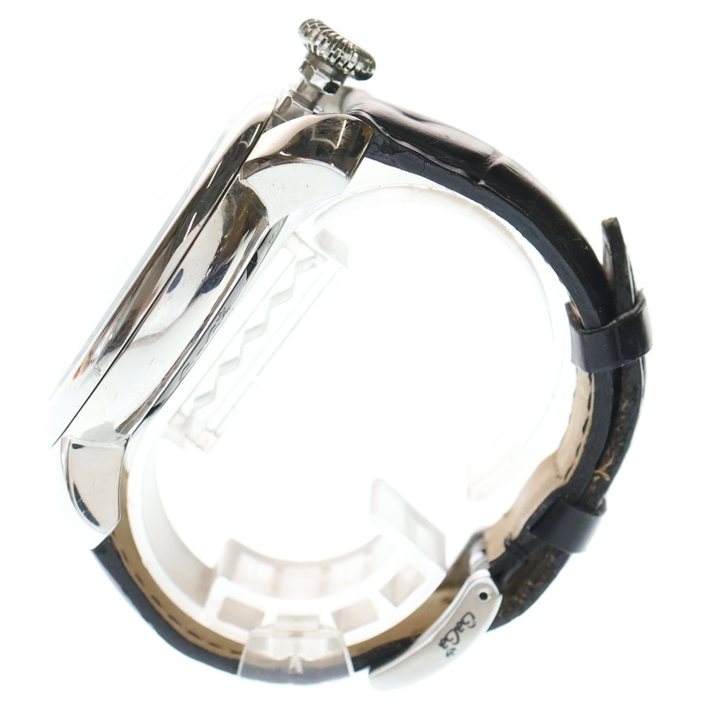 GaGa MILANO(ガガミラノ) Manuale 48mm マヌアーレ48ミリ 手巻式腕時計 レザーベルト リストウォッチ ブラック