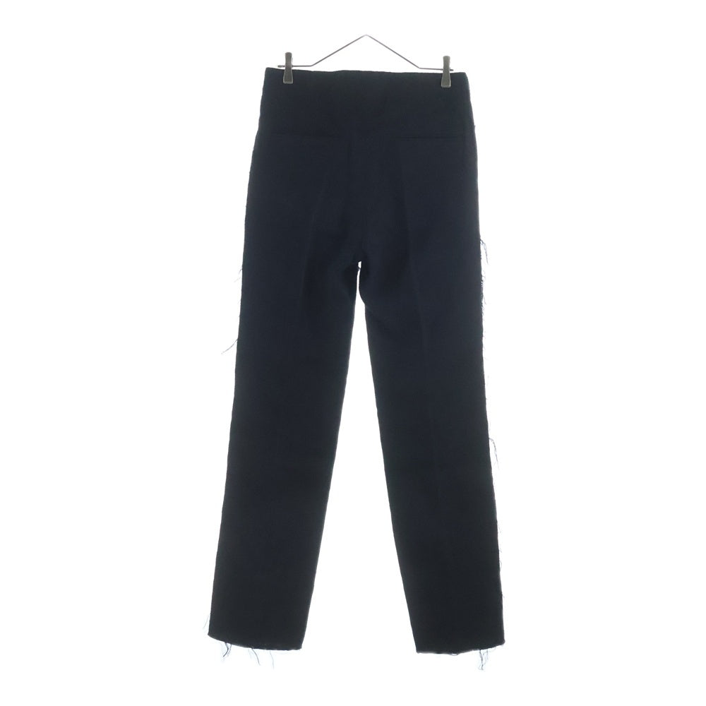 midorikawa(ミドリカワ) 25AW Belted Slacks ベルテッドスラックス ダメージ加工ストレートスラックス MID25AW-PT01 ブラック