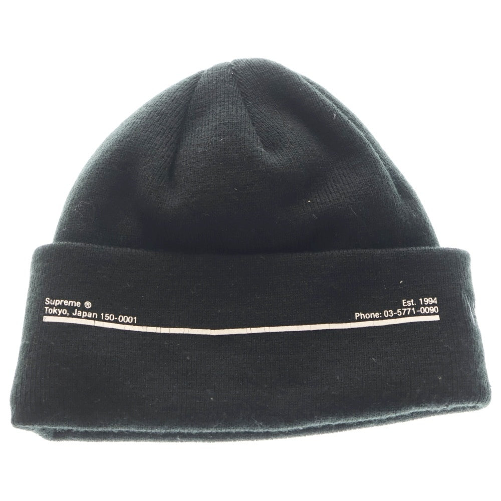 SUPREME(シュプリーム) 20AW×New Era Shop Beanie ニューエラ ショップ ビーニー ニットキャップ 帽子 ブラック