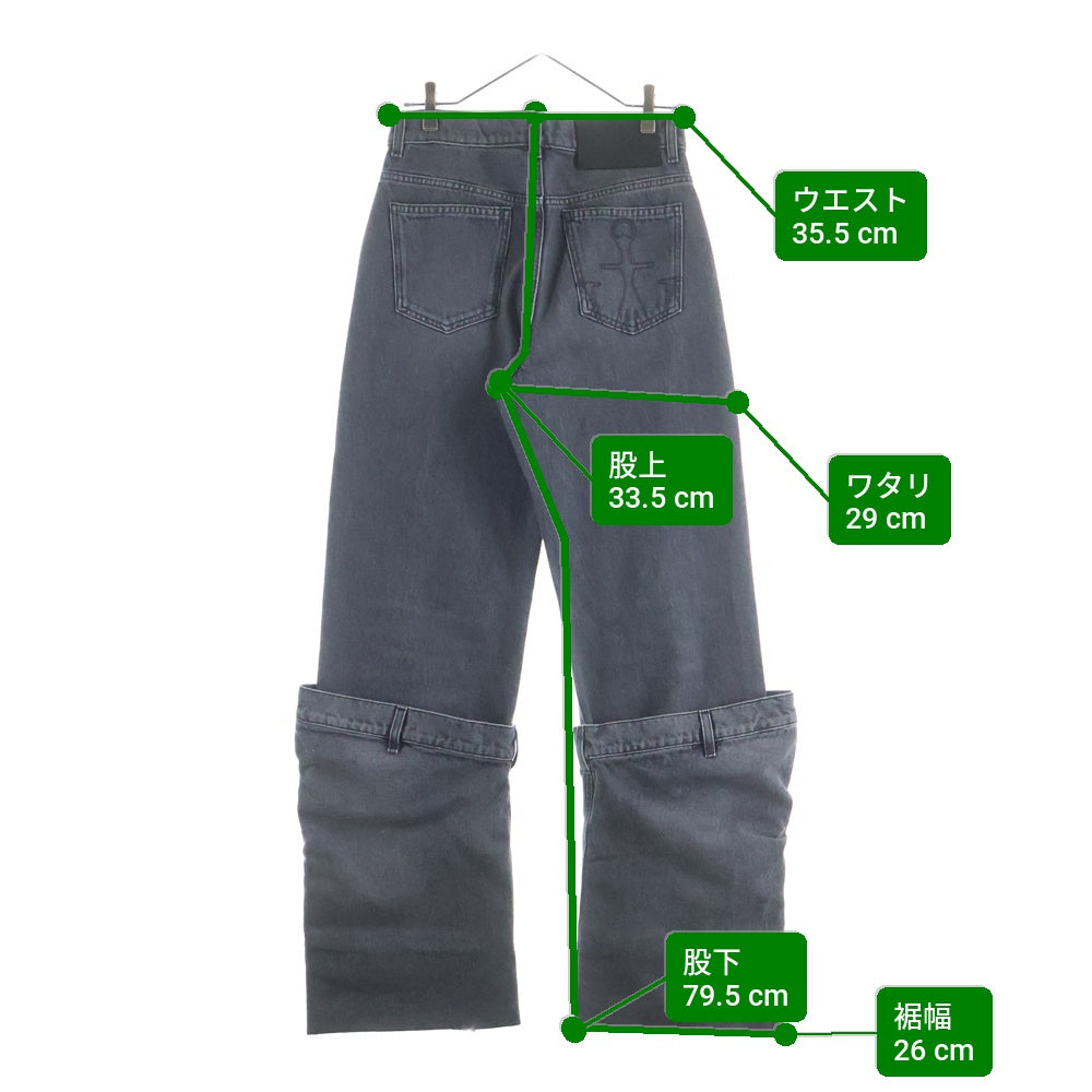 J.W.ANDERSON(ジェー ダブリュー アンダーソン) 23SSバケットデニムパンツ ジーンズ ブラック DT0067PG1195929