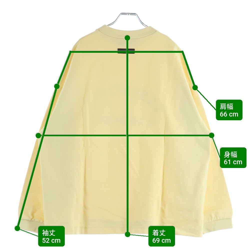 FEAR OF GOD ESSENTIALS(フィアオブゴッド エッセンシャルズ) L/S T-SHIRT フロントロゴ 長袖Tシャツ ロンT クリーム