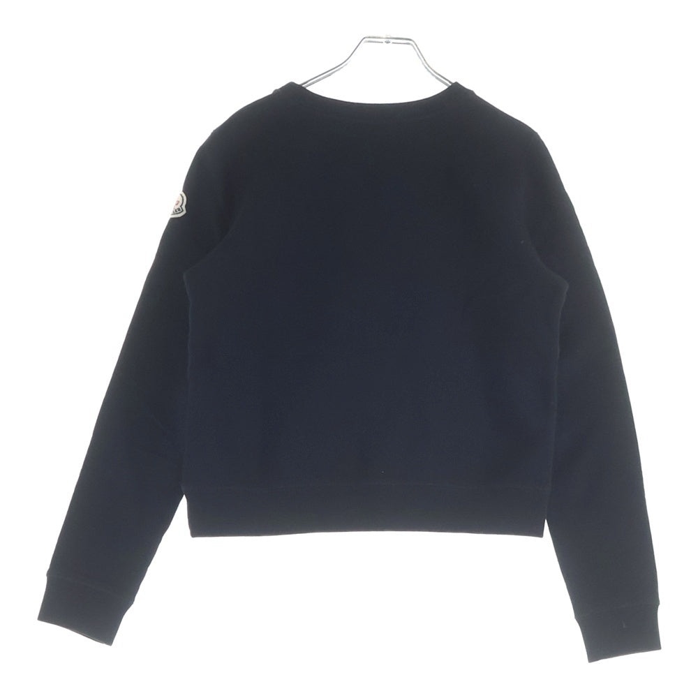 MONCLER(モンクレール) 15AW MAGLIA GIROCOLLO マリア ジロコッロ ロゴパッチクルーネックスウェットシャツ A20968060400 80426 ブラック