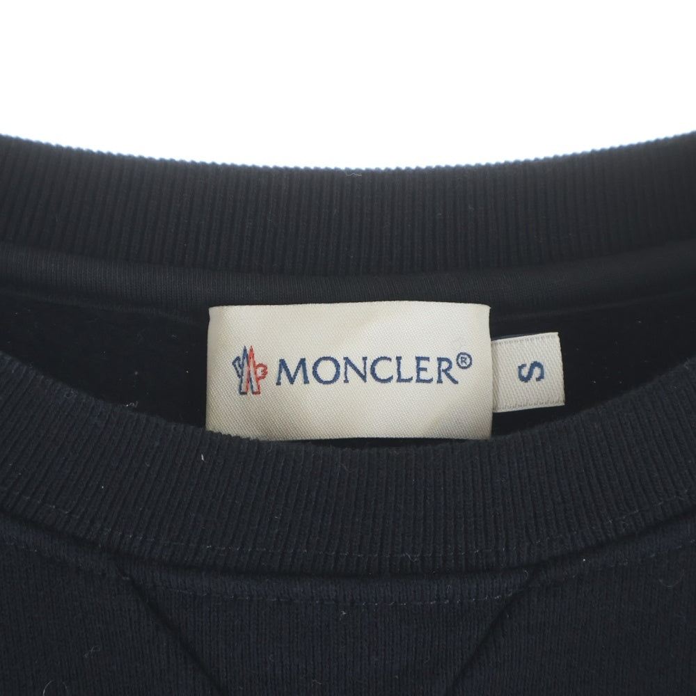 MONCLER(モンクレール) 15AW MAGLIA GIROCOLLO マリア ジロコッロ ロゴパッチクルーネックスウェットシャツ A20968060400 80426 ブラック