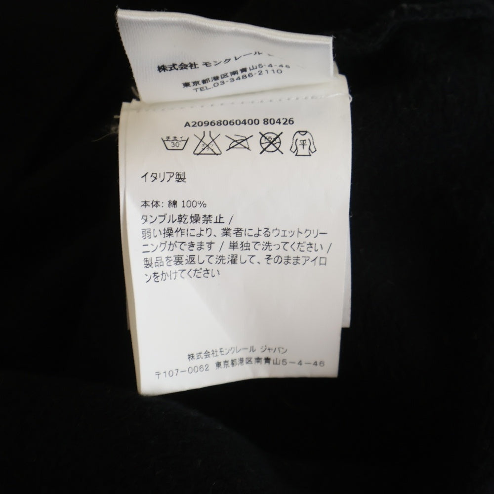 MONCLER(モンクレール) 15AW MAGLIA GIROCOLLO マリア ジロコッロ ロゴパッチクルーネックスウェットシャツ A20968060400 80426 ブラック