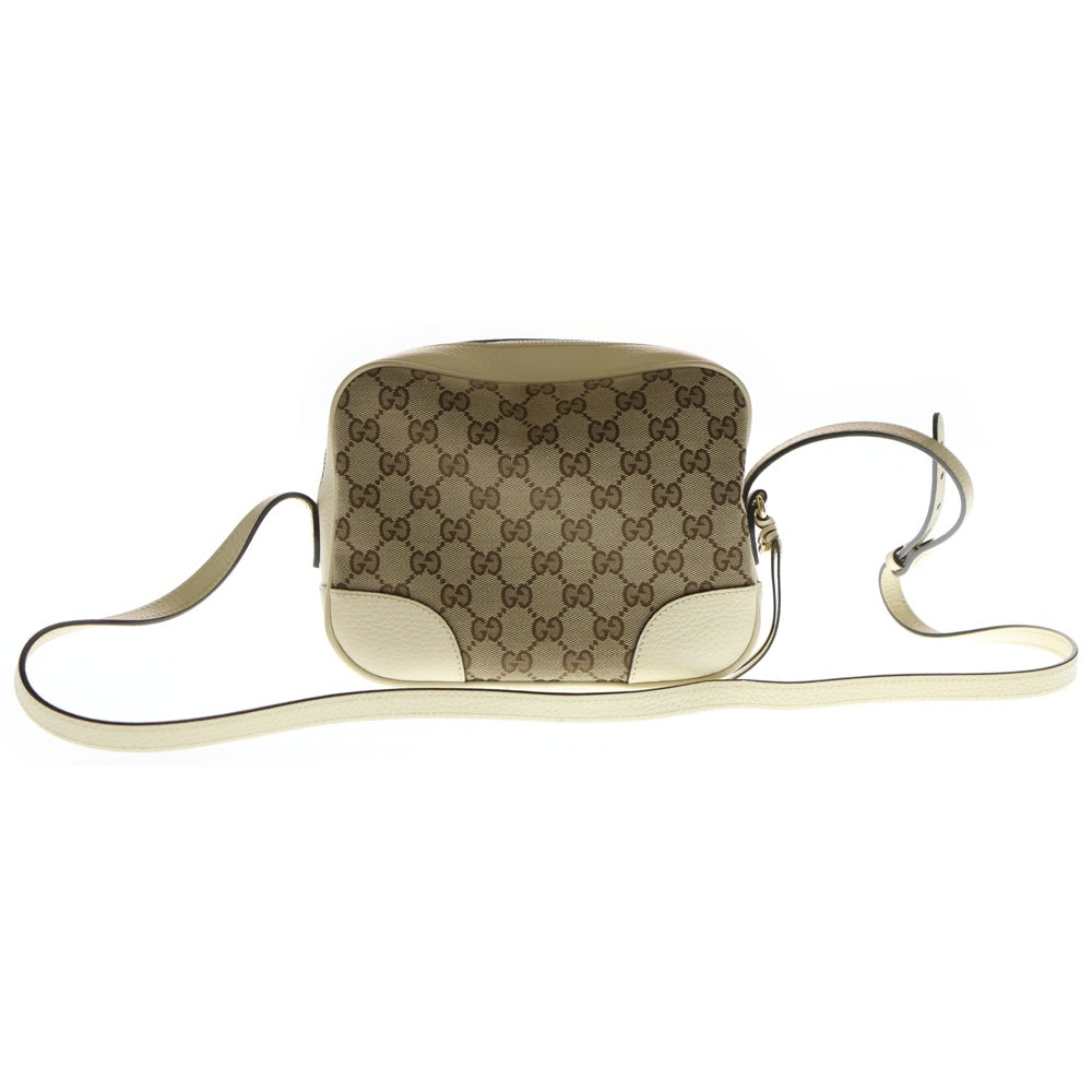 GUCCI(グッチ) GG Canvas Shoulder Bag GGキャンバスショルダーバッグ 総柄レザーショルダーバッグ 449413 520981 ブラウン/ホワイト レディース