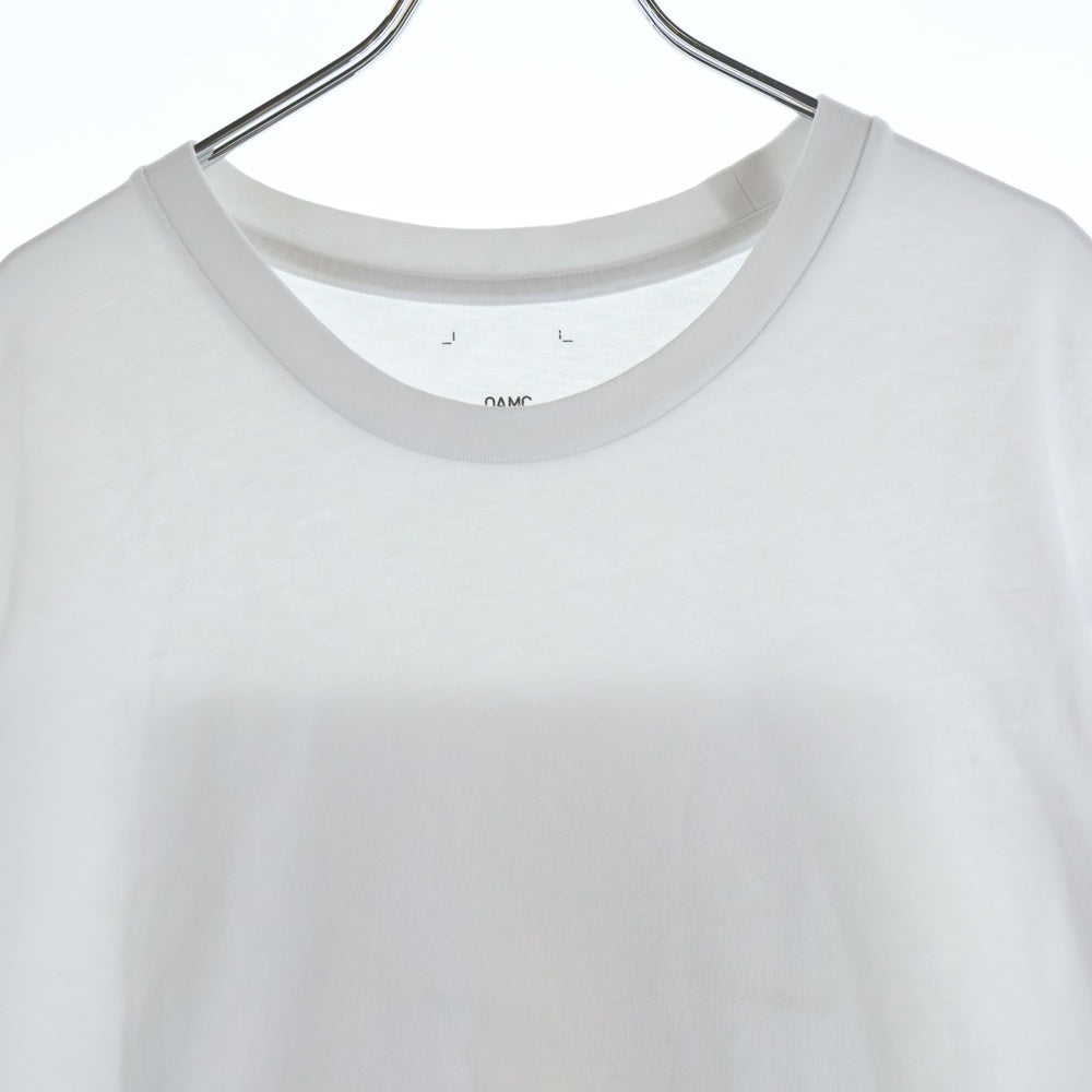 OAMC(オーエーエムシー) Silk Patch S/S Tee シルクパッチTシャツ クルーネック半袖Tシャツ カットソー 24E28OAJ18 ホワイト