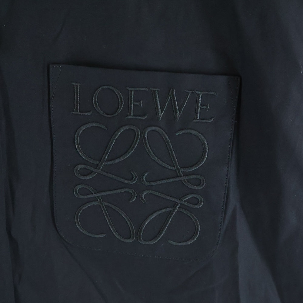 LOEWE(ロエベ) 25SS Anagram Shirts アナグラムシャツ ロゴ刺繍ボタンダウン長袖シャツ H526Y05WDX ブラック