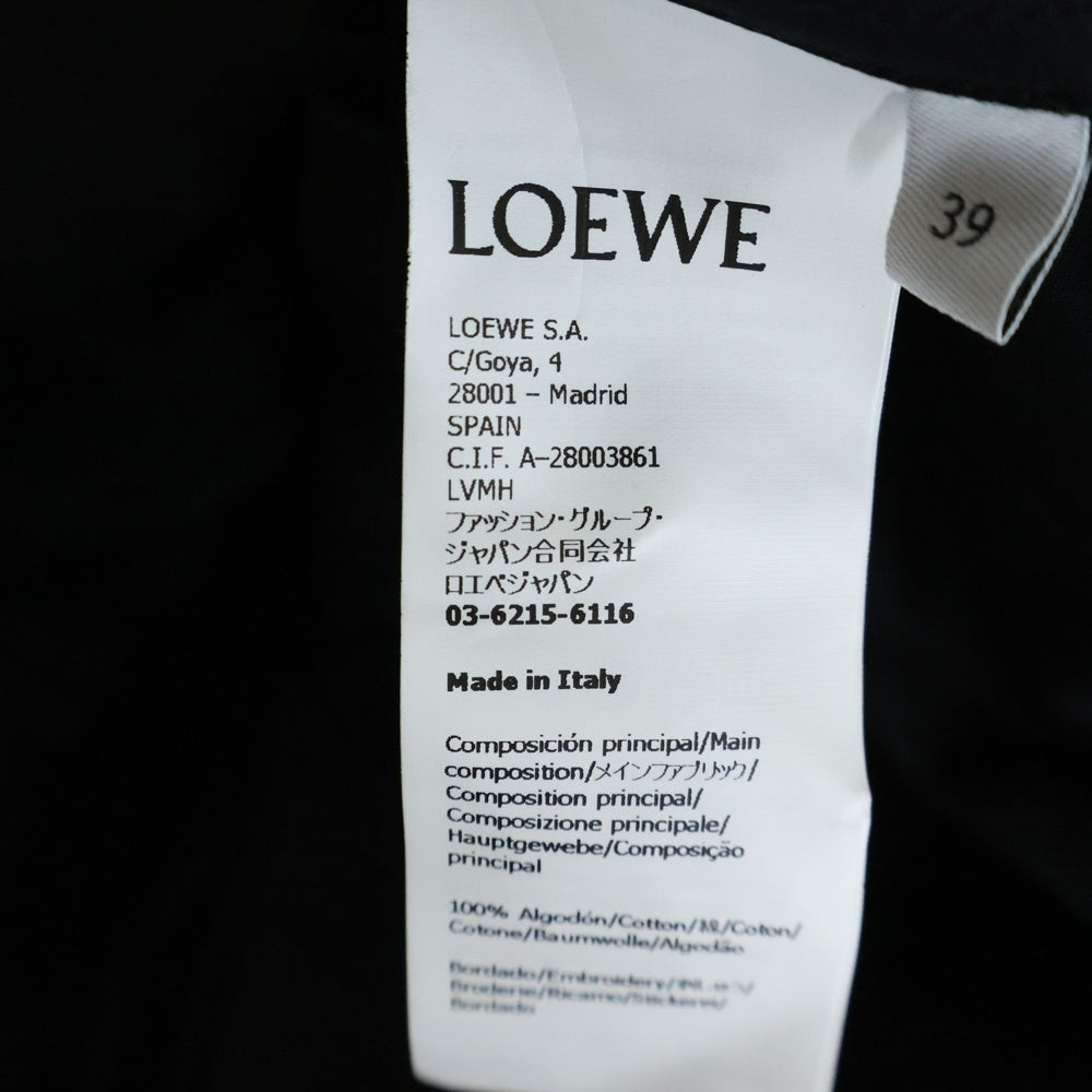 LOEWE(ロエベ) 25SS Anagram Shirts アナグラムシャツ ロゴ刺繍ボタンダウン長袖シャツ H526Y05WDX ブラック