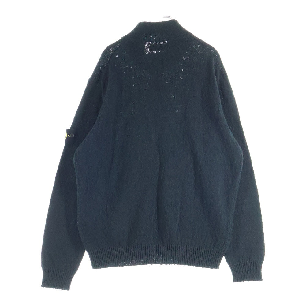 STONE ISLAND(ストーンアイランド) Full Zip Cardigan フルジップカーディガン ロゴワッペンジップアップニット 8015561B1 ブラック