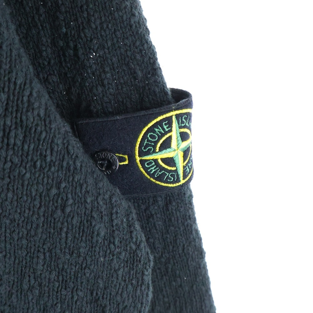 STONE ISLAND(ストーンアイランド) Full Zip Cardigan フルジップカーディガン ロゴワッペンジップアップニット 8015561B1 ブラック