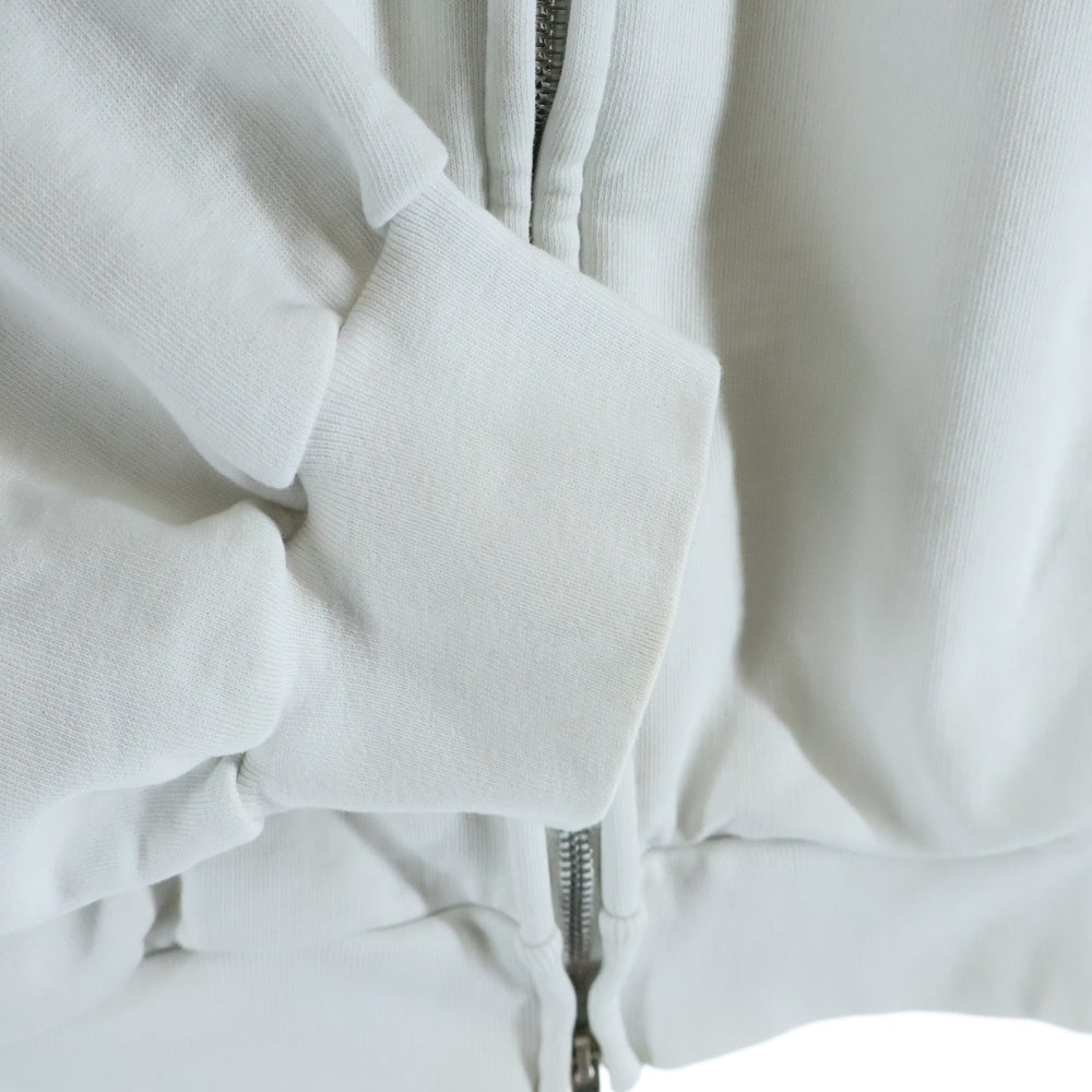 BALENCIAGA(バレンシアガ) 24SS I Love Paris Zip Up Hoodie アイラブパリ ジップアップパーカー ロゴプリントジップアップスウェットパーカー 803264 TRVM6 ホワイト