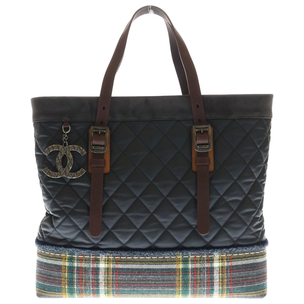 CHANEL(シャネル) マトラッセ キルティング ツイード ココマーク トートバッグ ハンドバッグ カバン マルチ レディース