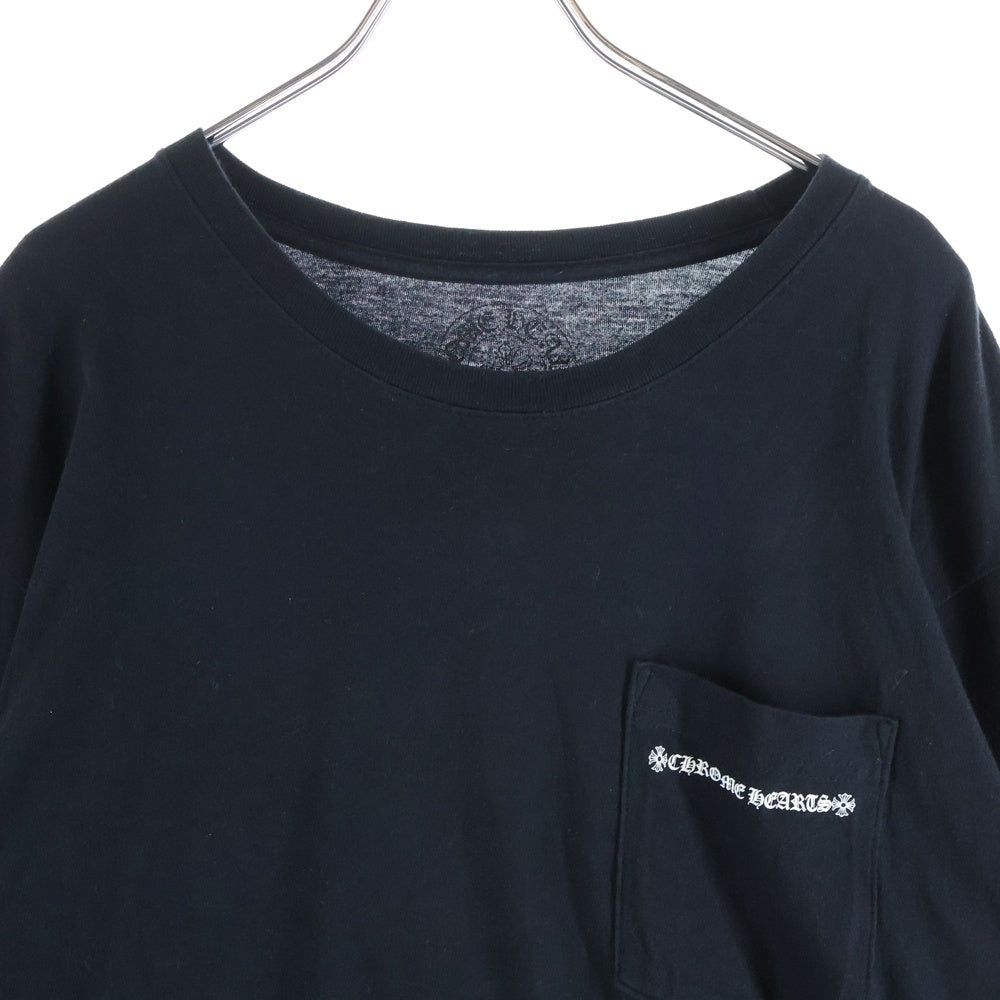 CHROME HEARTS(クロムハーツ) Cemetery Cross Tire Track L/S Tee セメタリークロスタイヤトラックロングスリーブ長袖Tシャツ ブラック