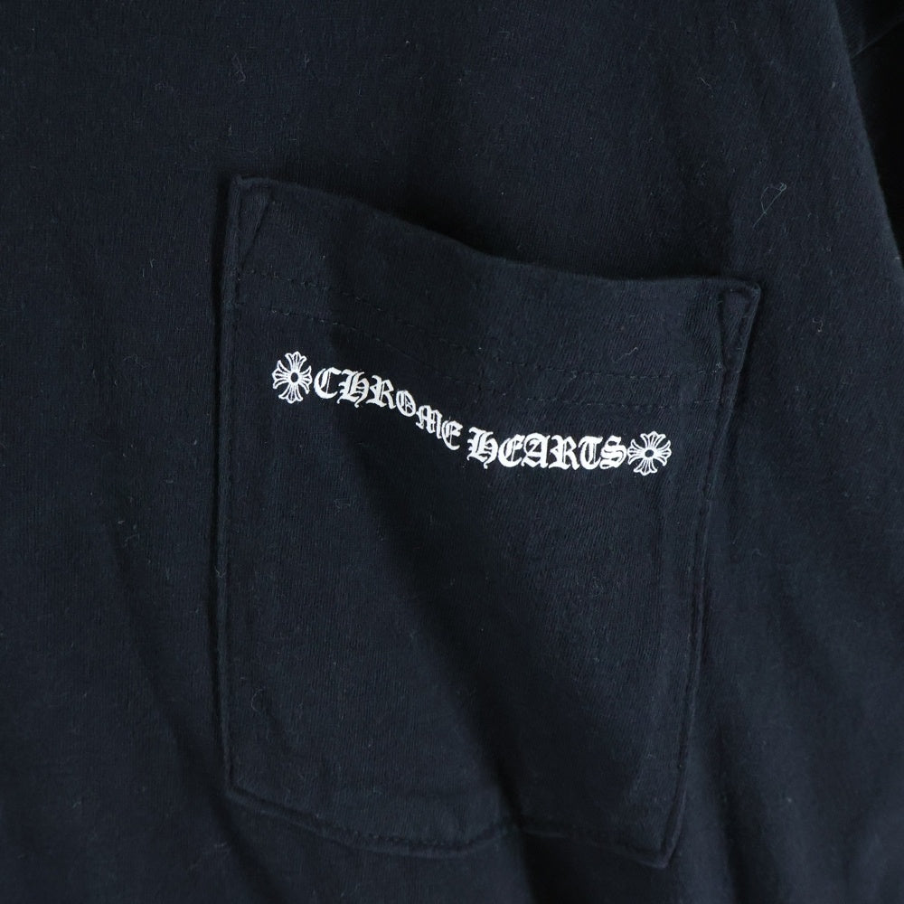 CHROME HEARTS(クロムハーツ) Cemetery Cross Tire Track L/S Tee セメタリークロスタイヤトラックロングスリーブ長袖Tシャツ ブラック
