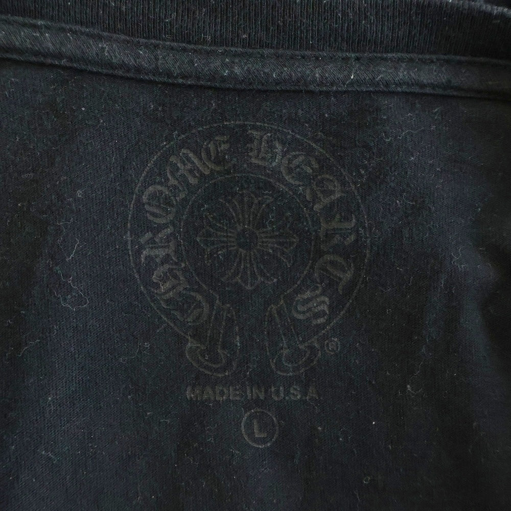 CHROME HEARTS(クロムハーツ) Cemetery Cross Tire Track L/S Tee セメタリークロスタイヤトラックロングスリーブ長袖Tシャツ ブラック
