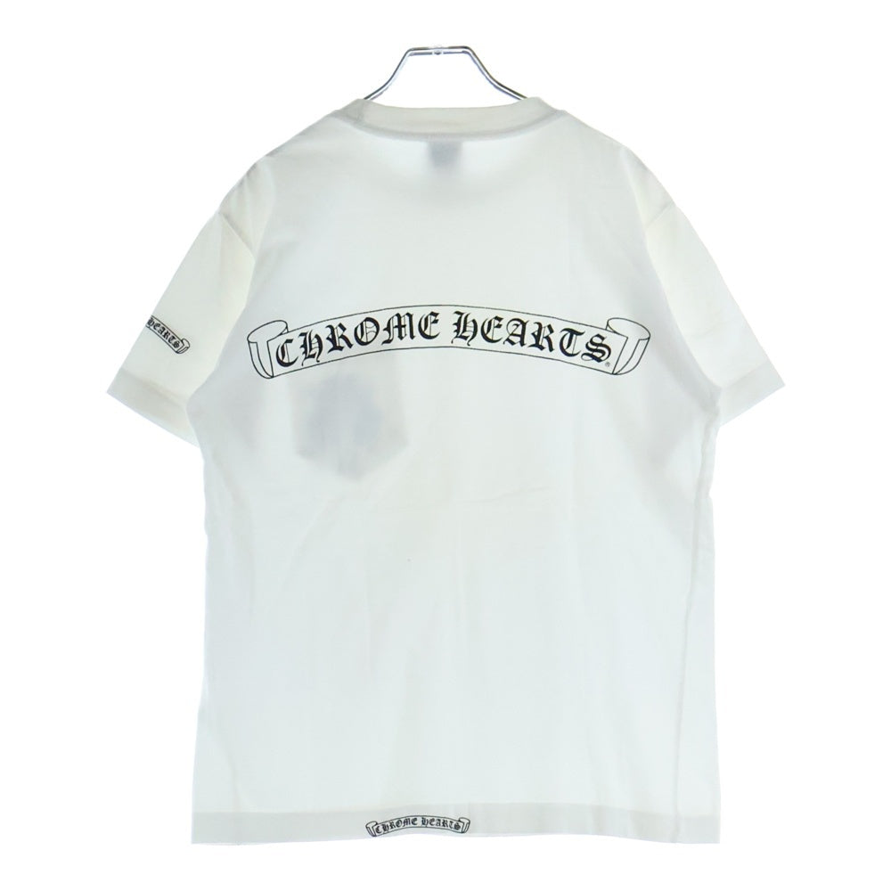 CHROME HEARTS(クロムハーツ) OLD NECK LOGO DAGGER TEE オールド ネックロゴ ダガー フロントポケット 半袖Tシャツ カットソー ホワイト