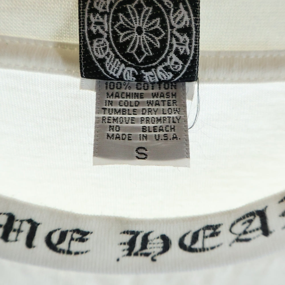 CHROME HEARTS(クロムハーツ) OLD NECK LOGO DAGGER TEE オールド ネックロゴ ダガー フロントポケット 半袖Tシャツ カットソー ホワイト