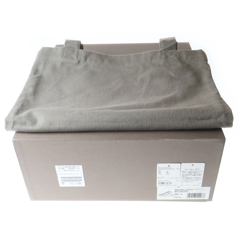 Rick Owens(リックオウエンス) 23SS GETH RUNNER LPO ゲスランナー ローカット スニーカー ホワイト/ブラウン RU01C4814