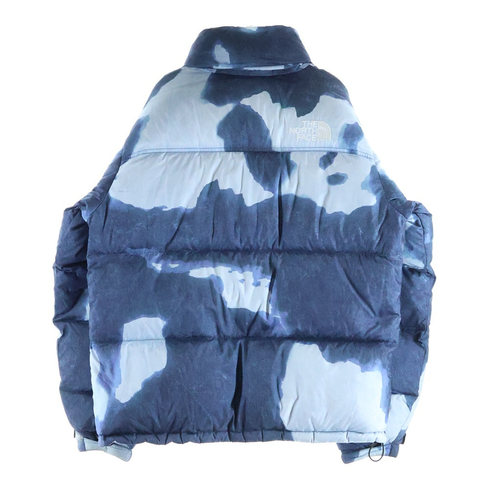 SUPREME(シュプリーム) 21AW Bleached Denim Print Nuptse Jacket ブリーチド デニム プリント ヌプシ ダウン ジャケット ブルー ND52100I