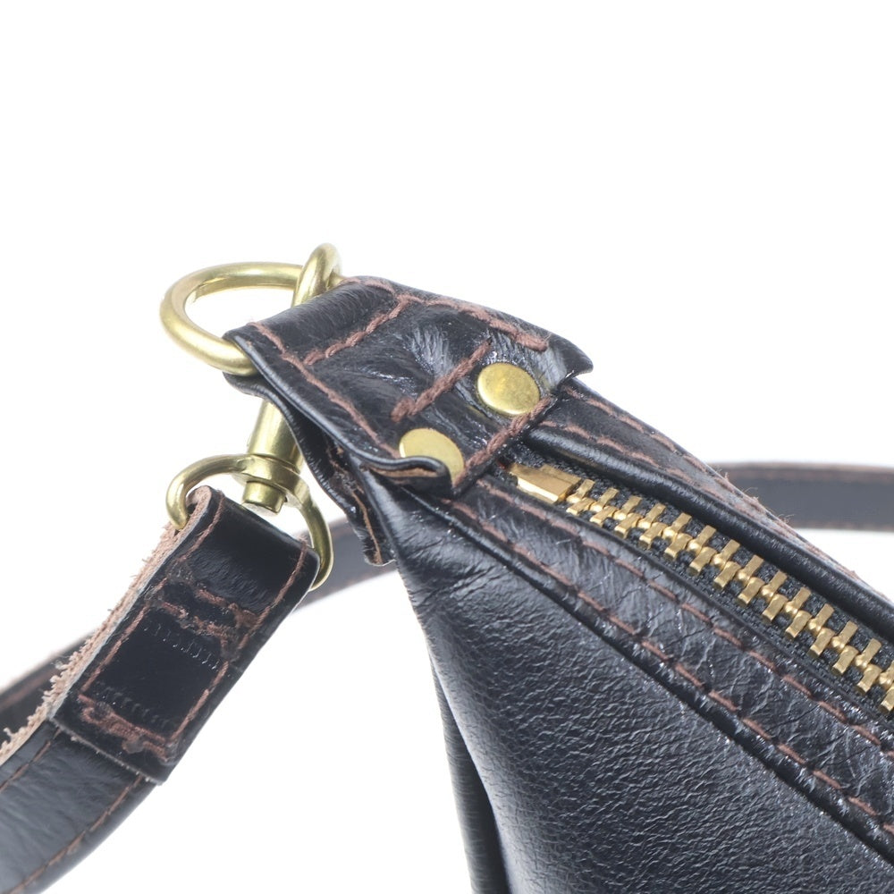 NO BRAND(ノーブランド) TAKAHASHI MADE IN OKUTAMA レザー キルティング ショルダーバッグ ブラウン