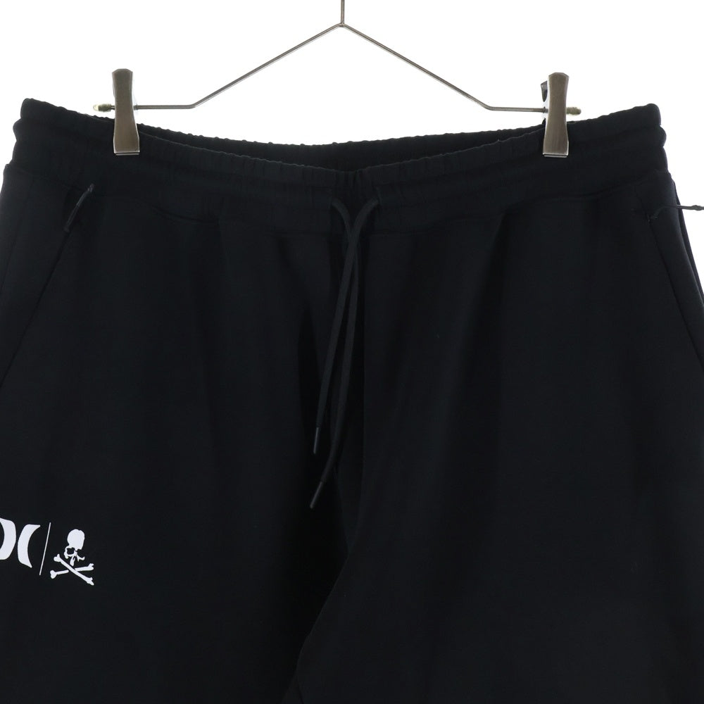 mastermind JAPAN(マスターマインドジャパン) ×Hurley Phantom Drawstring Pants ハーレー ファントムドローストリングパンツ ロゴプリントスウェットパンツ ブラック