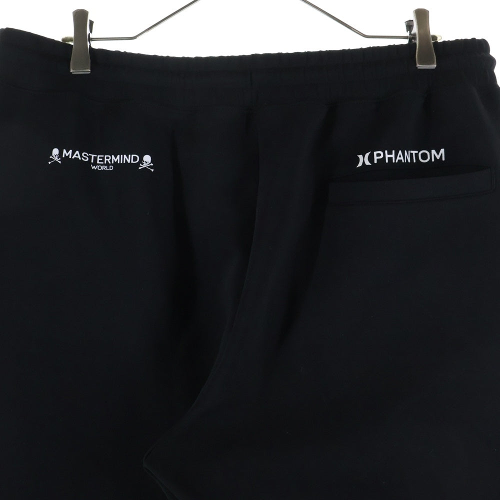 mastermind JAPAN(マスターマインドジャパン) ×Hurley Phantom Drawstring Pants ハーレー ファントムドローストリングパンツ ロゴプリントスウェットパンツ ブラック