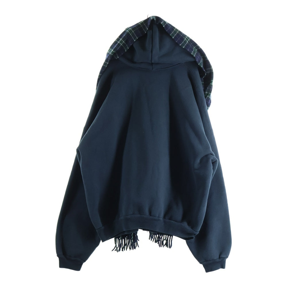 BALENCIAGA(バレンシアガ) Scarf Zip-Up Hoodie 794747 TQVM2 スカーフ ジップアップ フーディー ブラック
