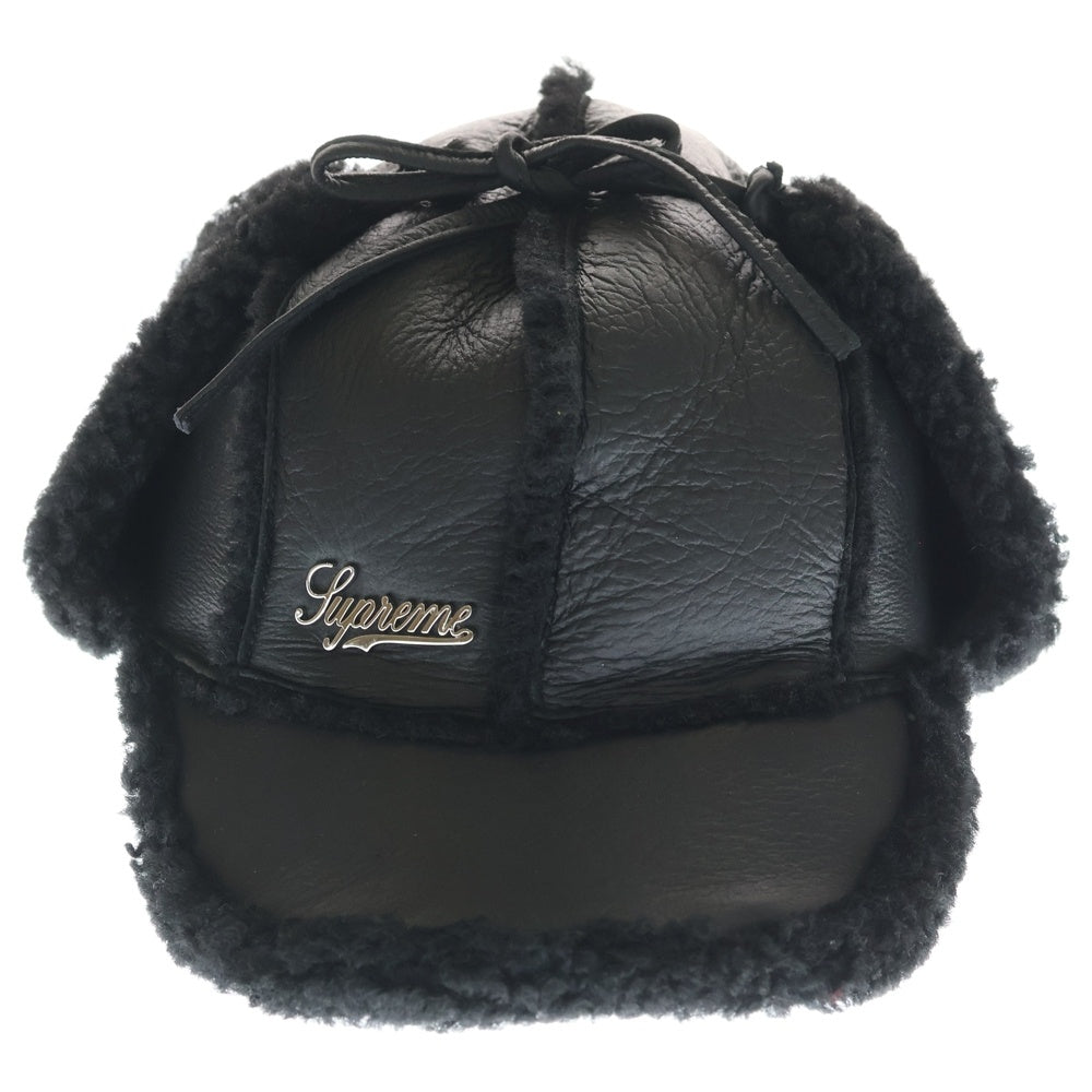 SUPREME(シュプリーム) 25AW Shearling Lined Earflap Cap シアリング ラインド イヤーフラップ キャップ ブラック