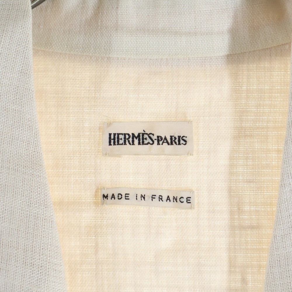 HERMES(エルメス) マルジェラ期 リネンベルテッドジャケット レディース ベージュ
