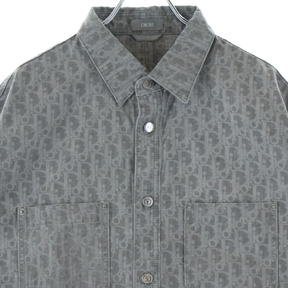 DIOR(ディオール) 20AW Oblique Overshirt オブリーク オーバーシャツ グレー 013D585B3001