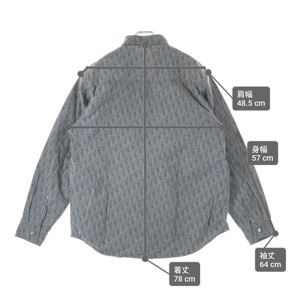 DIOR(ディオール) 20AW Oblique Overshirt オブリーク オーバーシャツ グレー 013D585B3001