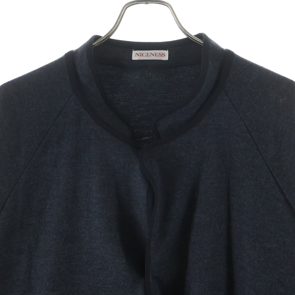 NICENESS(ナイスネス) 【SAMPLE品】 120s Wool Jersey Piping Jacket ウールミルド パイピングジャケット グレー