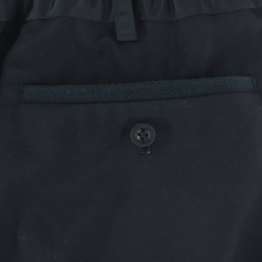 Sacai(サカイ) 23SS Suiting Pants ドローストリング スーチング パンツ ブラック 23-02952M