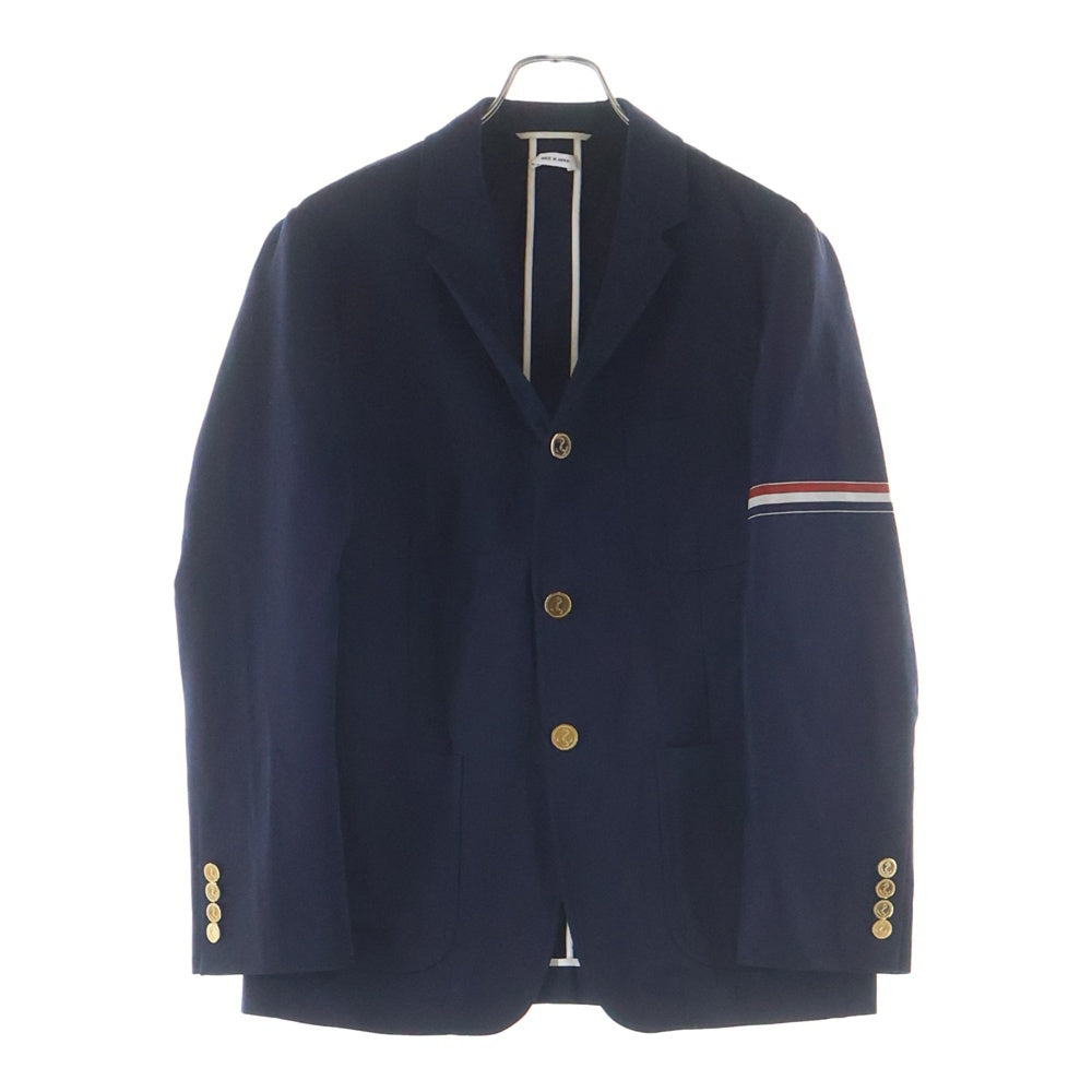 THOM BROWNE(トムブラウン) フロントポケット ロゴストライプ テーラードジャケット ネイビー MJU500A-04348415