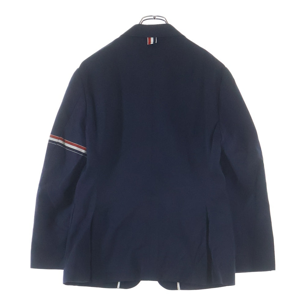 THOM BROWNE(トムブラウン) フロントポケット ロゴストライプ テーラードジャケット ネイビー MJU500A-04348415