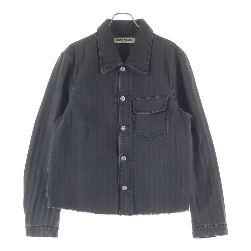 OUR LEGACY(アワーレガシー) CUT REBIRTH JACKET カットアウト デニム シャツ ジャケット ダークグレー M2245RT