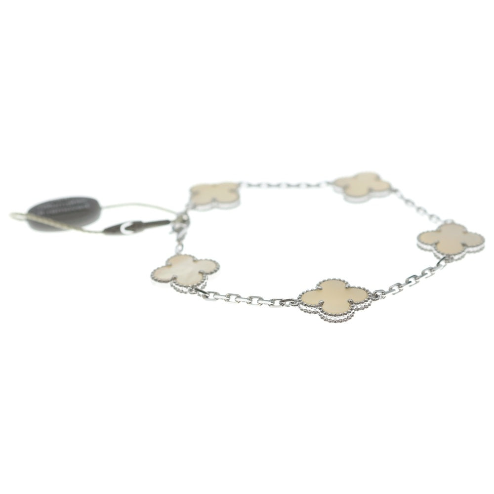 Van Cleef & Arpels(ヴァンクリーフアンドアーペル) ヴィンテージ アルハンブラ ブレスレット 5モチーフ Au750 VCARF48400 ホワイトゴールド レディース