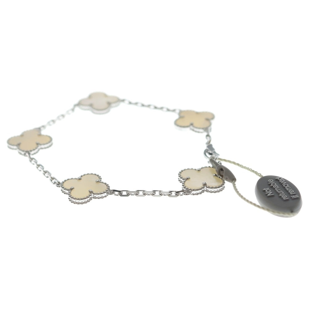 Van Cleef & Arpels(ヴァンクリーフアンドアーペル) ヴィンテージ アルハンブラ ブレスレット 5モチーフ Au750 VCARF48400 ホワイトゴールド レディース